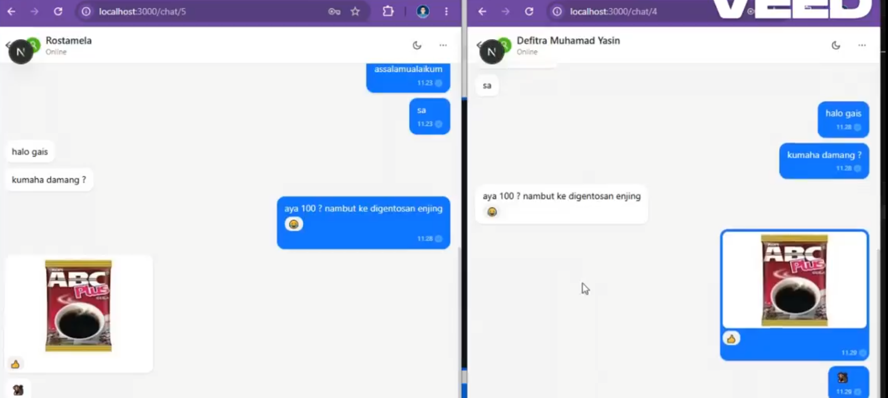 Screenshot Realtime Chat